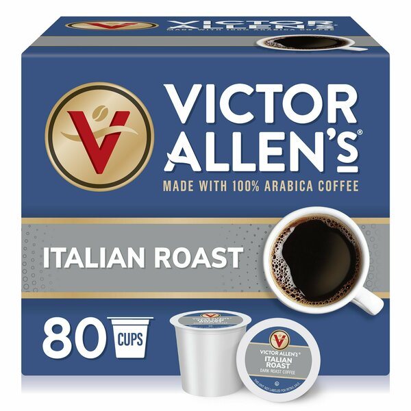 Victor Allen Italian Roast Coffee Single Serve Cup, PK80 FG014601RV